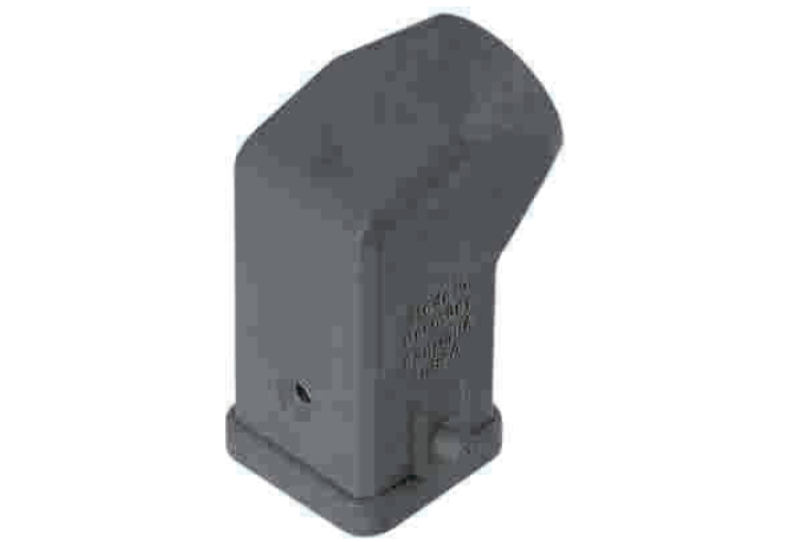 HARTING 19200030627 Han A Hood Angled Entry 2 Pegs M20 Black